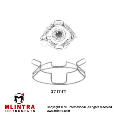 McNeill-Goldman Scleral Fixation Ring & Blepharostat Small, I.D Stainless Steel, Blade Size 17 mm